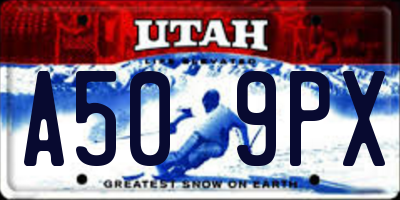 UT license plate A509PX