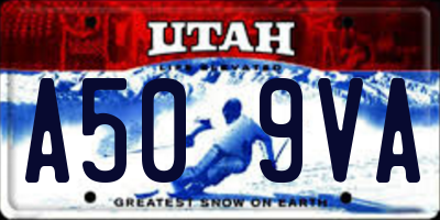 UT license plate A509VA