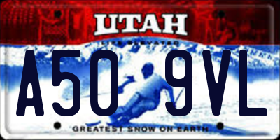 UT license plate A509VL