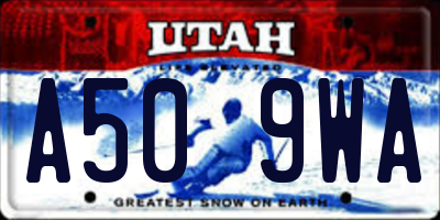 UT license plate A509WA