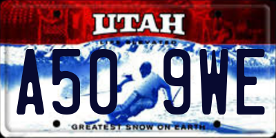 UT license plate A509WE
