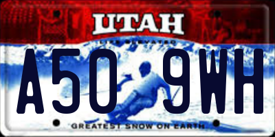UT license plate A509WH
