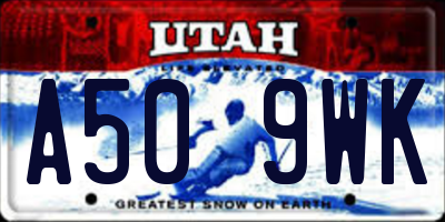 UT license plate A509WK