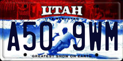 UT license plate A509WM