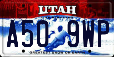 UT license plate A509WP