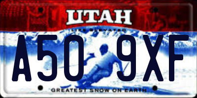 UT license plate A509XF