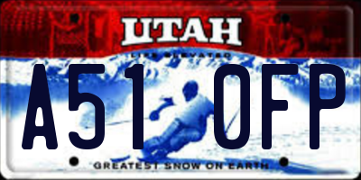 UT license plate A510FP