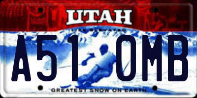 UT license plate A510MB