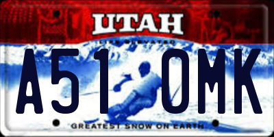UT license plate A510MK