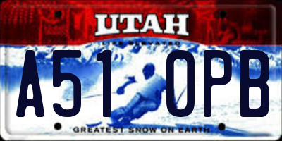 UT license plate A510PB