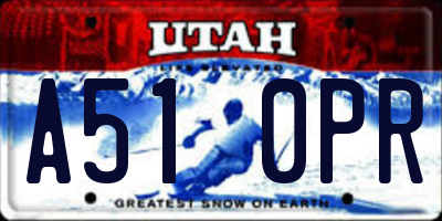 UT license plate A510PR