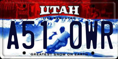 UT license plate A510WR