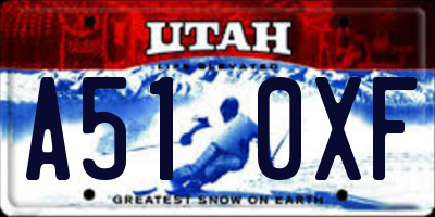 UT license plate A510XF