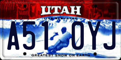 UT license plate A510YJ