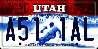 UT license plate A511AL