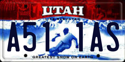 UT license plate A511AS