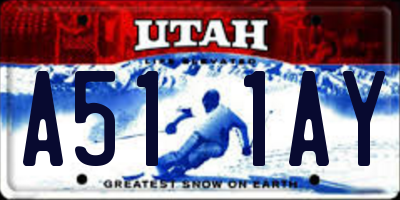 UT license plate A511AY