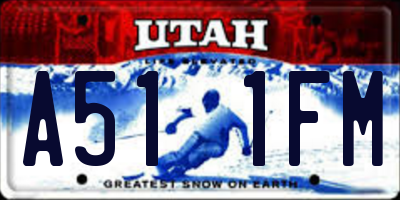 UT license plate A511FM