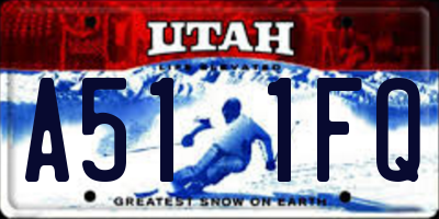 UT license plate A511FQ