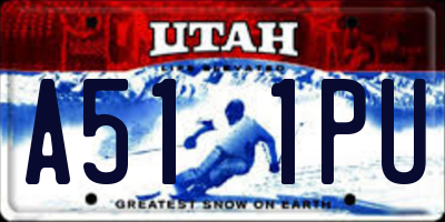 UT license plate A511PU