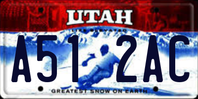 UT license plate A512AC