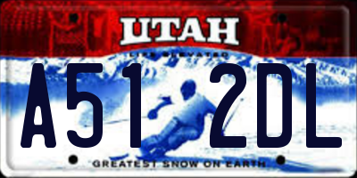 UT license plate A512DL