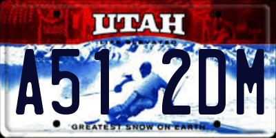 UT license plate A512DM