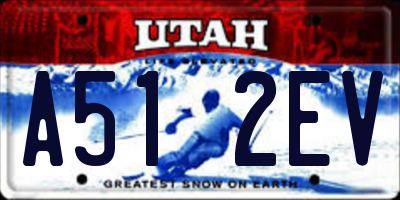 UT license plate A512EV