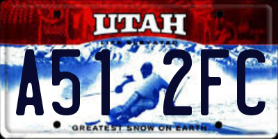 UT license plate A512FC