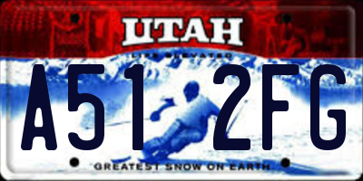 UT license plate A512FG