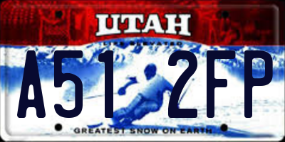 UT license plate A512FP