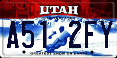 UT license plate A512FY