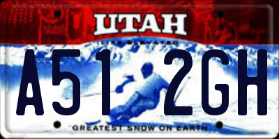 UT license plate A512GH