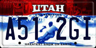 UT license plate A512GI