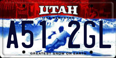 UT license plate A512GL