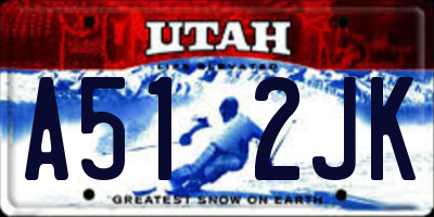 UT license plate A512JK