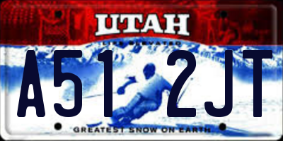 UT license plate A512JT