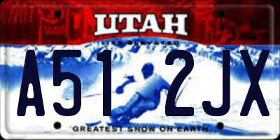 UT license plate A512JX