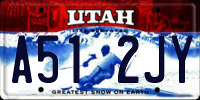 UT license plate A512JY