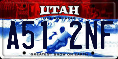UT license plate A512NF