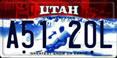 UT license plate A512OL