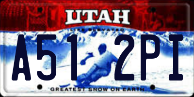 UT license plate A512PI