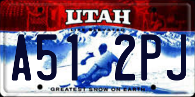 UT license plate A512PJ