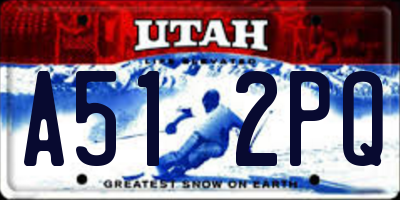 UT license plate A512PQ