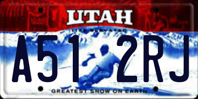 UT license plate A512RJ