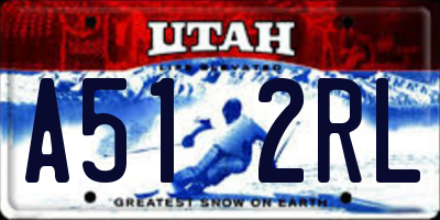 UT license plate A512RL
