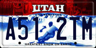 UT license plate A512TM