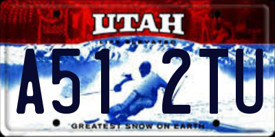 UT license plate A512TU