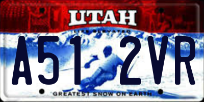 UT license plate A512VR