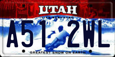 UT license plate A512WL